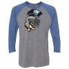 Unisex Triblend Three-Quarter Raglan T-Shirt Thumbnail