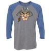 Unisex Triblend Three-Quarter Raglan T-Shirt Thumbnail