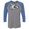 Unisex Triblend Three-Quarter Raglan T-Shirt Thumbnail