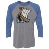 Unisex Triblend Three-Quarter Raglan T-Shirt Thumbnail