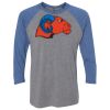 Unisex Triblend Three-Quarter Raglan T-Shirt Thumbnail