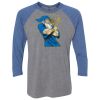 Unisex Triblend Three-Quarter Raglan T-Shirt Thumbnail