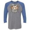 Unisex Triblend Three-Quarter Raglan T-Shirt Thumbnail