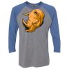 Unisex Triblend Three-Quarter Raglan T-Shirt Thumbnail