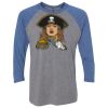 Unisex Triblend Three-Quarter Raglan T-Shirt Thumbnail