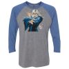 Unisex Triblend Three-Quarter Raglan T-Shirt Thumbnail