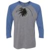 Unisex Triblend Three-Quarter Raglan T-Shirt Thumbnail