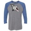 Unisex Triblend Three-Quarter Raglan T-Shirt Thumbnail