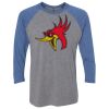 Unisex Triblend Three-Quarter Raglan T-Shirt Thumbnail