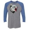 Unisex Triblend Three-Quarter Raglan T-Shirt Thumbnail