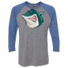 Unisex Triblend Three-Quarter Raglan T-Shirt Thumbnail