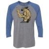 Unisex Triblend Three-Quarter Raglan T-Shirt Thumbnail