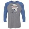 Unisex Triblend Three-Quarter Raglan T-Shirt Thumbnail