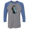 Unisex Triblend Three-Quarter Raglan T-Shirt Thumbnail