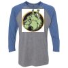 Unisex Triblend Three-Quarter Raglan T-Shirt Thumbnail