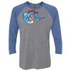 Unisex Triblend Three-Quarter Raglan T-Shirt Thumbnail