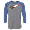 Unisex Triblend Three-Quarter Raglan T-Shirt Thumbnail