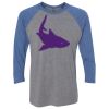 Unisex Triblend Three-Quarter Raglan T-Shirt Thumbnail