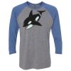 Unisex Triblend Three-Quarter Raglan T-Shirt Thumbnail