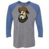 Unisex Triblend Three-Quarter Raglan T-Shirt Thumbnail