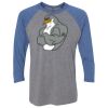 Unisex Triblend Three-Quarter Raglan T-Shirt Thumbnail