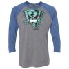 Unisex Triblend Three-Quarter Raglan T-Shirt Thumbnail