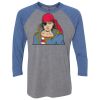 Unisex Triblend Three-Quarter Raglan T-Shirt Thumbnail