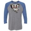 Unisex Triblend Three-Quarter Raglan T-Shirt Thumbnail