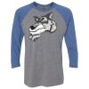 Unisex Triblend Three-Quarter Raglan T-Shirt Thumbnail