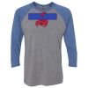 Unisex Triblend Three-Quarter Raglan T-Shirt Thumbnail