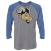 Unisex Triblend Three-Quarter Raglan T-Shirt Thumbnail