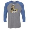 Unisex Triblend Three-Quarter Raglan T-Shirt Thumbnail