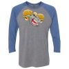 Unisex Triblend Three-Quarter Raglan T-Shirt Thumbnail