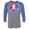 Unisex Triblend Three-Quarter Raglan T-Shirt Thumbnail