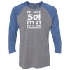 Unisex Triblend Three-Quarter Raglan T-Shirt Thumbnail