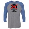 Unisex Triblend Three-Quarter Raglan T-Shirt Thumbnail