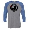 Unisex Triblend Three-Quarter Raglan T-Shirt Thumbnail