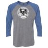 Unisex Triblend Three-Quarter Raglan T-Shirt Thumbnail