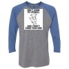 Unisex Triblend Three-Quarter Raglan T-Shirt Thumbnail