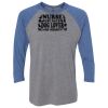 Unisex Triblend Three-Quarter Raglan T-Shirt Thumbnail