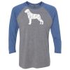 Unisex Triblend Three-Quarter Raglan T-Shirt Thumbnail