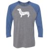 Unisex Triblend Three-Quarter Raglan T-Shirt Thumbnail