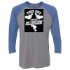 Unisex Triblend Three-Quarter Raglan T-Shirt Thumbnail