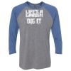 Unisex Triblend Three-Quarter Raglan T-Shirt Thumbnail