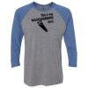 Unisex Triblend Three-Quarter Raglan T-Shirt Thumbnail