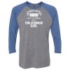 Unisex Triblend Three-Quarter Raglan T-Shirt Thumbnail