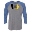 Unisex Triblend Three-Quarter Raglan T-Shirt Thumbnail