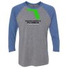 Unisex Triblend Three-Quarter Raglan T-Shirt Thumbnail