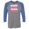 Unisex Triblend Three-Quarter Raglan T-Shirt Thumbnail