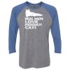 Unisex Triblend Three-Quarter Raglan T-Shirt Thumbnail